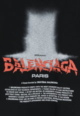 Balenciaga The Door Oversized Printed T-shirt Black 871733TUVO41000_BLACK_70166836