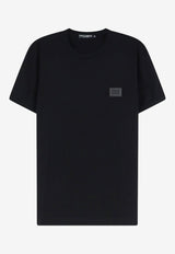 Dolce & Gabbana Logo Plaque Crewneck T-shirt Black G8PV1TG7Q1QN0000_Black_70014371