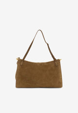 Alaïa Le Click Pocket 35 Nubuck Leather Shoulder Bag Khaki AA1L2038CA214A47_VERTKAKI_70150758