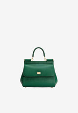 Dolce & Gabbana Small Sicily Top Handle Bag in Dauphine Leather Green BB6003B100187174_VERDESMERALDO_70014160