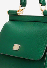Dolce & Gabbana Small Sicily Top Handle Bag in Dauphine Leather Green BB6003B100187174_VERDESMERALDO_70014160