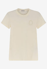 Moncler Flocked Logo T-shirt Cream L10938C0006189AUO034_White_70165672