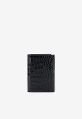 Tom Ford Croc-Embossed Leather Wallet Black Y0420LCL439S1N001_BLACK_70166501
