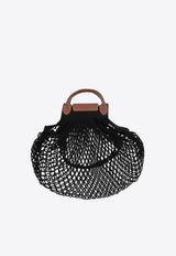 Longchamp Large Le Pliage Filet Mesh Bag Black 10121HVH/T_LONG-001