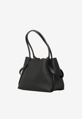 Christian Louboutin Small Bettina Hammered Leather Tote Bag Black 3265050--BK01