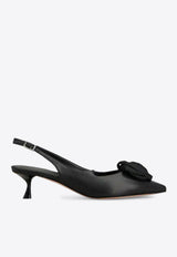 Roger Vivier Rose Vivier 45 Slingback Pumps in Nappa Leather Black RVW54345660VNV/T_ROGVI-B999