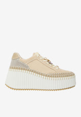 Chloé Nama Low-Top Wedge Sneakers Gray CH26U02IWW--092