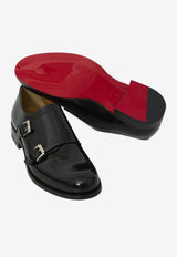 Christian Louboutin Moustachou Monk-Strap Loafers Black 3260268--BK01