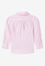 Polo Ralph Lauren Kids Girls Embroidered Ruffled Shirt Pink 312929954002CO/T_POLOR-BP