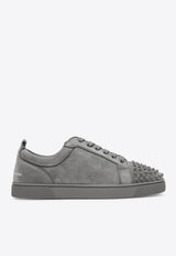 Christian Louboutin Louis Jr Spikes Low-Top Suede Sneakers Gray 3260284LE/T_LOUBO-I827