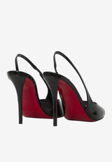 Christian Louboutin Sofia Z 100 Patent Leather Slingback Sandals Black 3260086-B439-BLACK