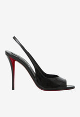 Christian Louboutin Sofia Z 100 Patent Leather Slingback Sandals Black 3260086-B439-BLACK