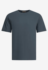 Herno Resort Short-Sleeved Crewneck T-shirt Blue JG00031UR520529122_d96eed6d-1cea-4372-ac9b-b43628f53548