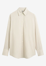Toteme Long-Sleeved Striped Shirt Yellow 263WRT0621FB0689394_YELLOW/SKY_70027356