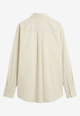 Toteme Long-Sleeved Striped Shirt Yellow 263WRT0621FB0689394_YELLOW/SKY_70027356