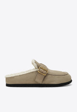 Prada Suede Leather Flat Mules Beige 1R548OZF10JFT/T_PRADA-F0F24