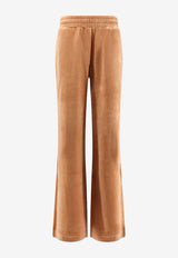 Chloé Logo Embroidered Velvet Pants Brown CH26AJP01188271_Smoked Ochre_70014846