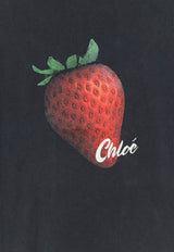 Chloé Strawberry Print T-shirt Black CH26AJH08289070_Ash Black_70014897