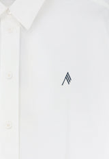 The Attico Embroidered Logo Long-Sleeved Shirt White 261WCH00004CCC052AA870_Whitenavy_70166714