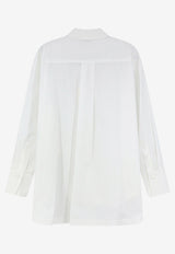 The Attico Embroidered Logo Long-Sleeved Shirt White 261WCH00004CCC052AA870_Whitenavy_70166714