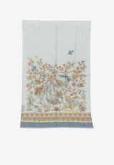 Etro Flora and Fauna Printed Silk Scarf Blue WATA0005AKE09 X0882_fb8c17e8-f91a-4c27-9525-8a99fb5788a8