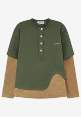 The Attico Embroidered Logo Layered Sweatshirt Green 261WCF00028JJF007AA724_forestgreen_70166769