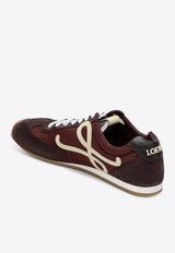 Loewe Ballet Runner 2.0 Sneakers in Nylon and Suede Burgundy M816282XCGNY/T_LOEW-0138