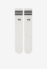 Y-3 Logo Stripe Crew Socks White KS1458WHITE_WHITE_70210676
