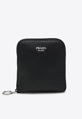 Prada Re-Nylon Tote Bag with Saffiano Leather Charm Black 1TT330K0Q/T_PRADA-F0002