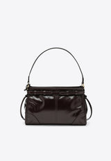 Prada Small Bonnie Hobo Bag in Calf Leather Brown 1BC297OOM2CYR/T_PRADA-F01D6