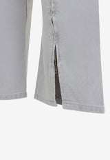 Washed Wide-Leg Jeans