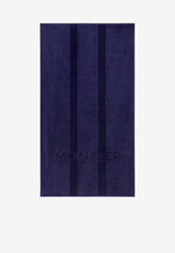 Moncler Logo Jacquard Beach Towel Blue L10913D000010U649_74T