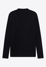 Prada Triangle Logo Wool Sweater Black UMB049WMO1W4X/T_PRADA-F0008