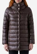 Herno Amelia Quilted Nylon Parka Brown PI0505DIC-12017Z-8800