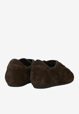 Dolce & Gabbana DG Logo Low-Top Suede Sneakers Brown CK2485-A0581-80081