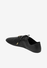 Loewe Pebble Soft Leather Lace-Up Shoes Black L815284X18LE/T_LOEW-1100
