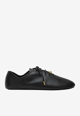 Loewe Pebble Soft Leather Lace-Up Shoes Black L815284X18LE/T_LOEW-1100
