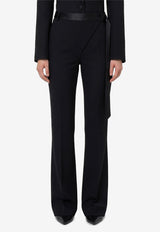 The Attico Tuxedo Straight-Leg Pants Black 261WCP00308-065AA-100