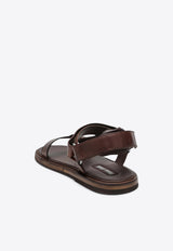 Miu Miu Logo Lettering Leather Sandals Brown 5X724E020V69/T_MIU-F0201