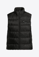 Prada Triangle Logo Re-Nylon Padded Vest Black SGB033OOO1WQ9/T_PRADA-F0002