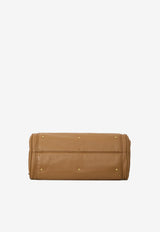 Chloé Paddington Grained Leather Top Handle Bag Brown CH25WS802P75--209