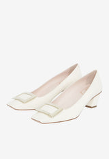 Roger Vivier Belle Vivier 45 Patent Leather Pumps Cream RVW00600920-D1P-9999