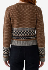 Golden Goose DB Journey Jacquard Wool Sweater Brown GWP01165-P002675-55718