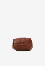 Chloé Small Spin Shoulder Bag in Grained Leather Brown CH25SS812N84--26P