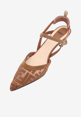 Fendi Colibrì Lite 55 FF Mesh Pumps Brown 8J8558AY0MF1XHR_ELBA BROWN SELLIER_70026580