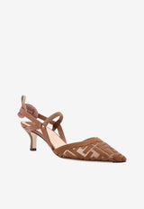 Fendi Colibrì Lite 55 FF Mesh Pumps Brown 8J8558AY0MF1XHR_ELBA BROWN SELLIER_70026580