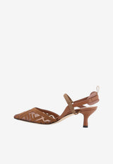 Fendi Colibrì Lite 55 FF Mesh Pumps Brown 8J8558AY0MF1XHR_ELBA BROWN SELLIER_70026580