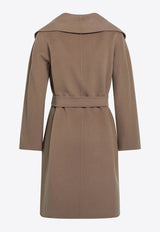 S Max Mara Messi Wool Belted Coat Brown MESSIWO/T_MAXS-045