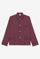 Saint Laurent Diamond Silk Satin Pajama Shirt Bordeaux 870143Y6K08_8426