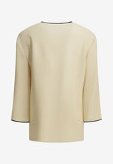 Valentino Cady Couture Blouse Cream 9B3AECB01MM9Z7_5570dcd4-de6c-4a13-9c23-c11aef6fafbf